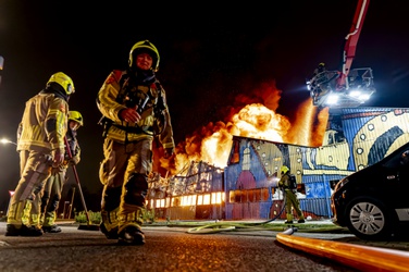 Zeer grote brand bij leermuseum in Waalwijk