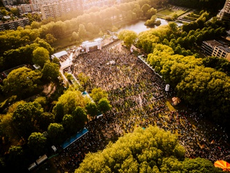 Festivalterrein Bevrijdingsfestival Utrecht van boven